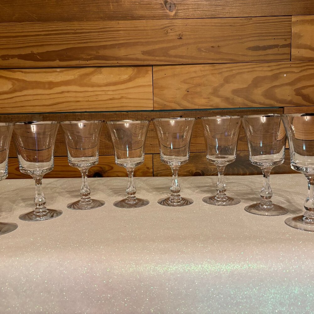 Platinum Rimmed Stemware